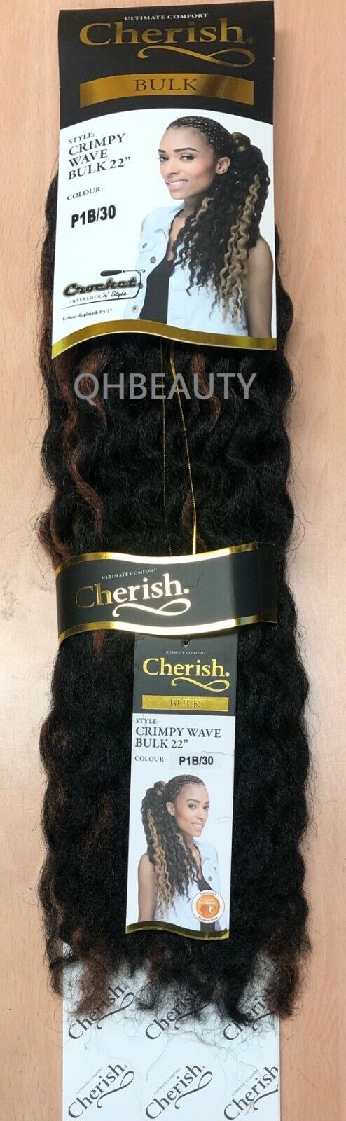 CHERISH SYNTHETIC CROCHET AFRO BULK HAIR EXTENSION BRAIDS - CRIMPY WAVE 22 INCH