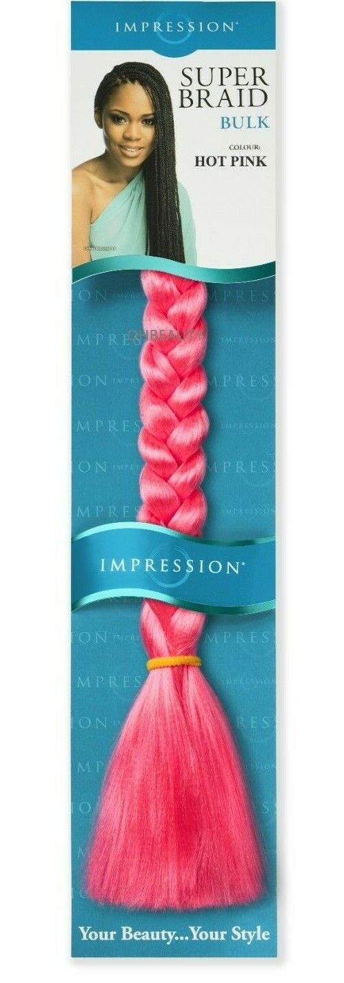 Impression Synthetic Natural Long Ultra Crochet Hair Extensions Super Braid 86"