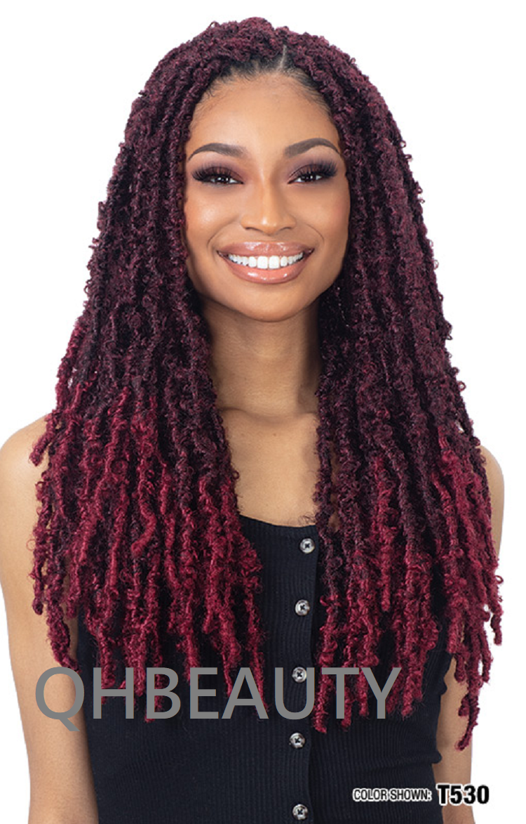 CHERISH SYNTHETIC CROCHET LONG HAIR EXTENSION PRE LOOP BRAID - BUTTERFLY LOC 18"