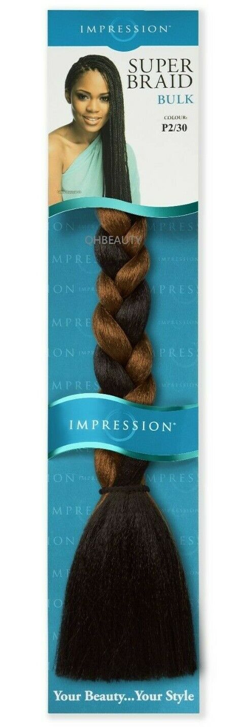 Impression Synthetic Natural Long Ultra Crochet Hair Extensions Super Braid 86"