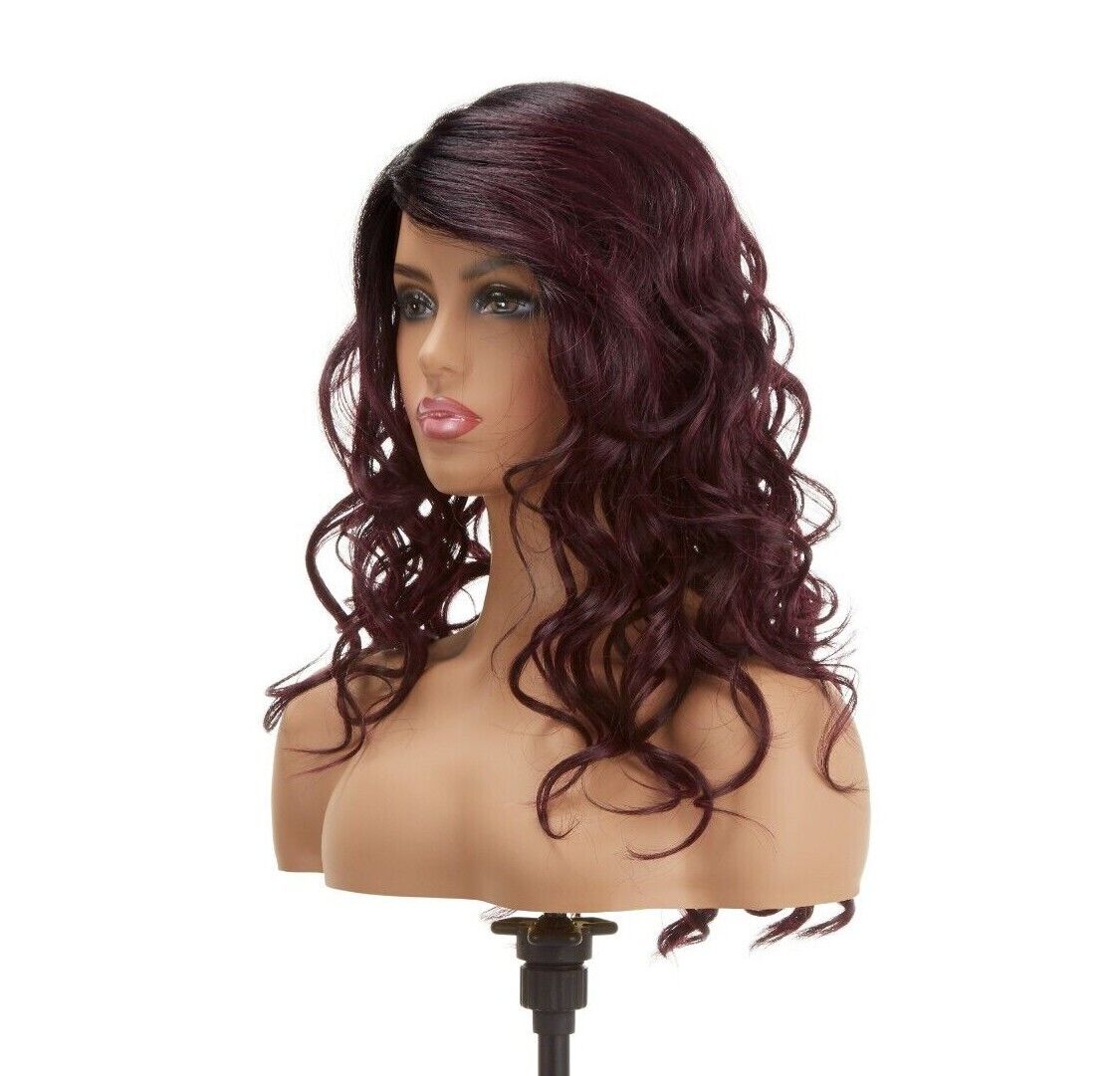 Impression Synthetic Invisible Part Lace Front Long Curly Hair Wig Alexis