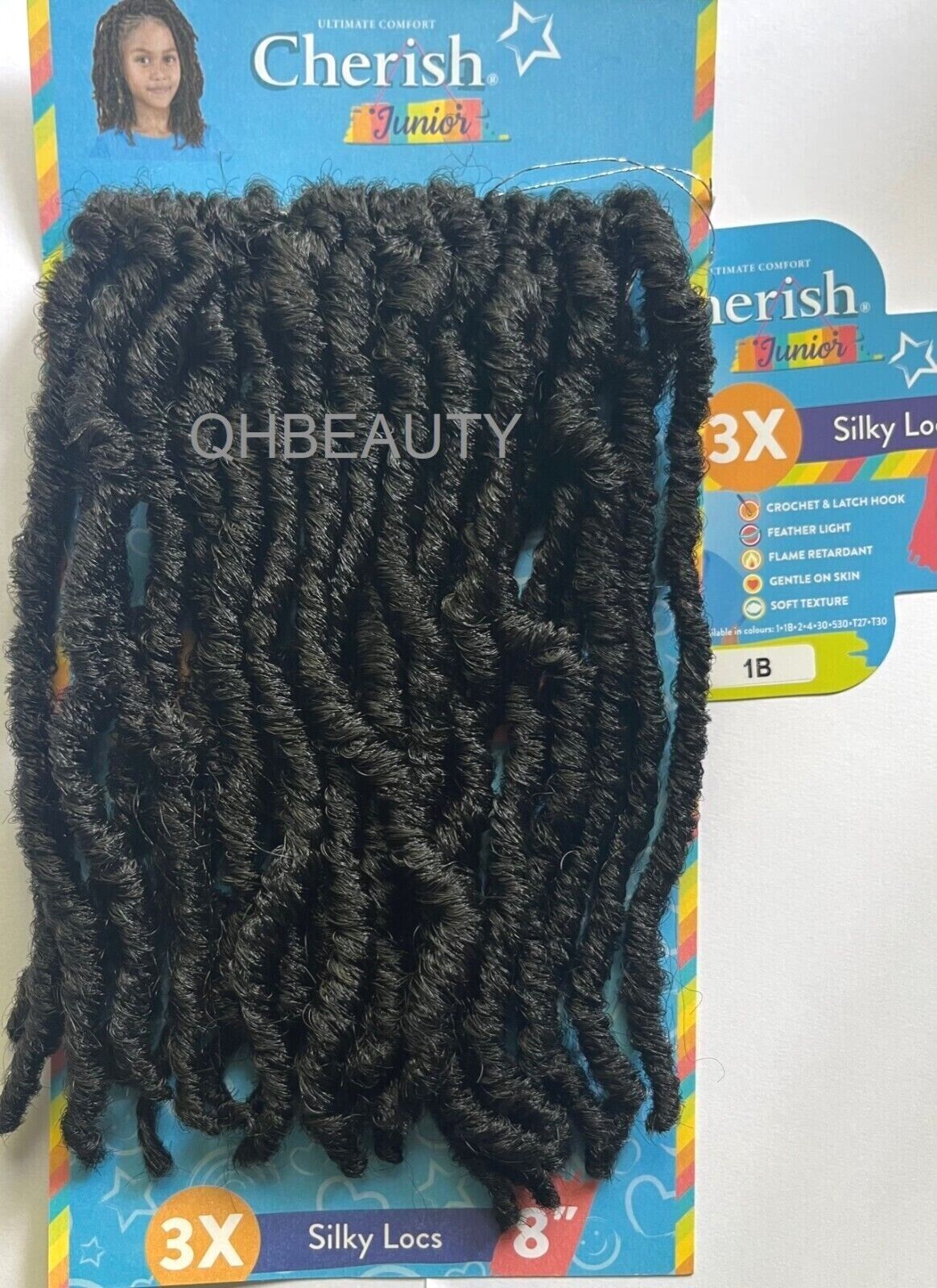 CHERISH SYNTHETIC JUNIOR KIDS CROCHET BRAID HAIR EXTENSION - SILKY LOCS 8 INCH