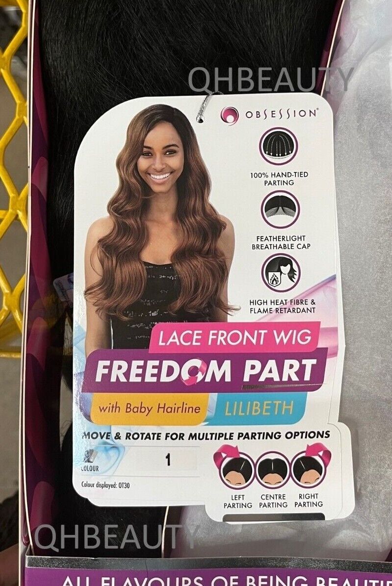 Obsession Synthetic Lace Front Free Part Hand Tied Curly Hair Wig - LILIBETH