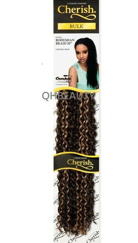 CHERISH SYNTHETIC CROCHET CURLY HAIR EXTENSION BRAID - BOHEMIAN BULK 20 INCH