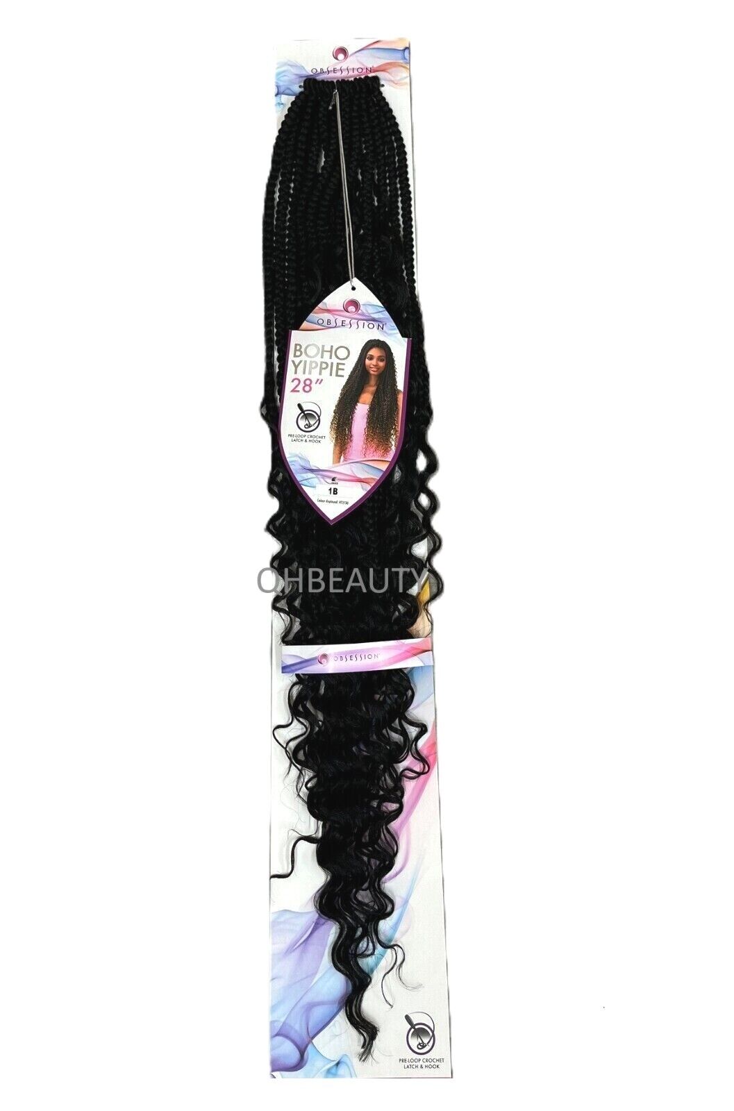 Obsession Synthetic Crochet Long Curly Braid Hair Extension - Boho Yippie 28 ''