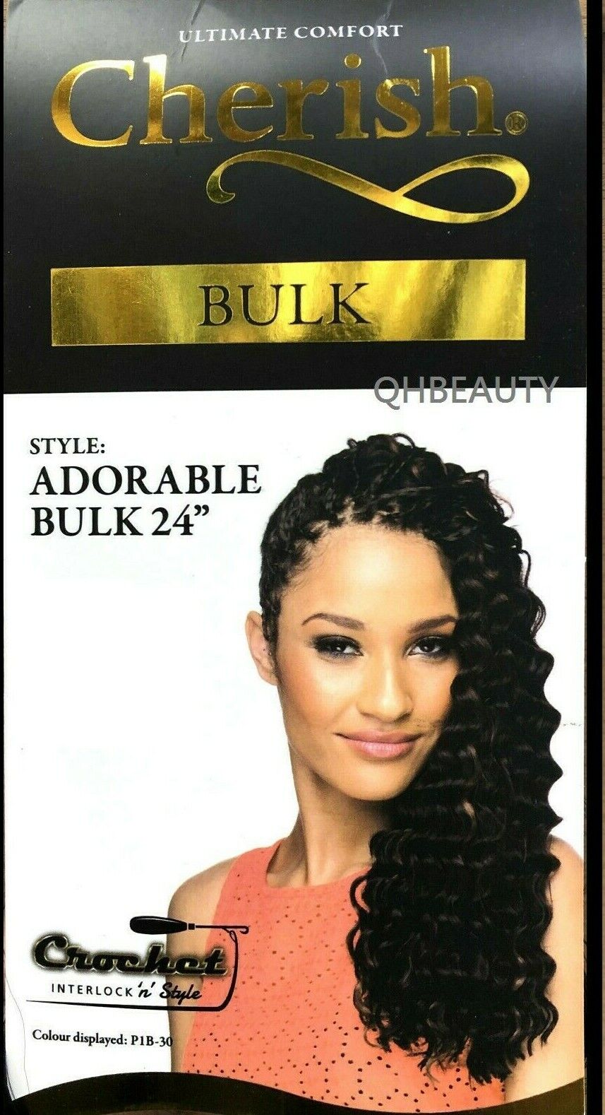 CHERISH SYNTHETIC LONG CURLY HAIR EXTENSION CROCHET BRAIDS - ADORABLE 24 inch