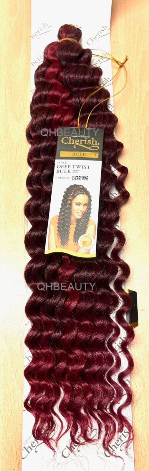 CHERISH SYNTHETIC BULK CROCHET CURLY HAIR EXTENSION BRAIDS - DEEP TWIST 22 INCH