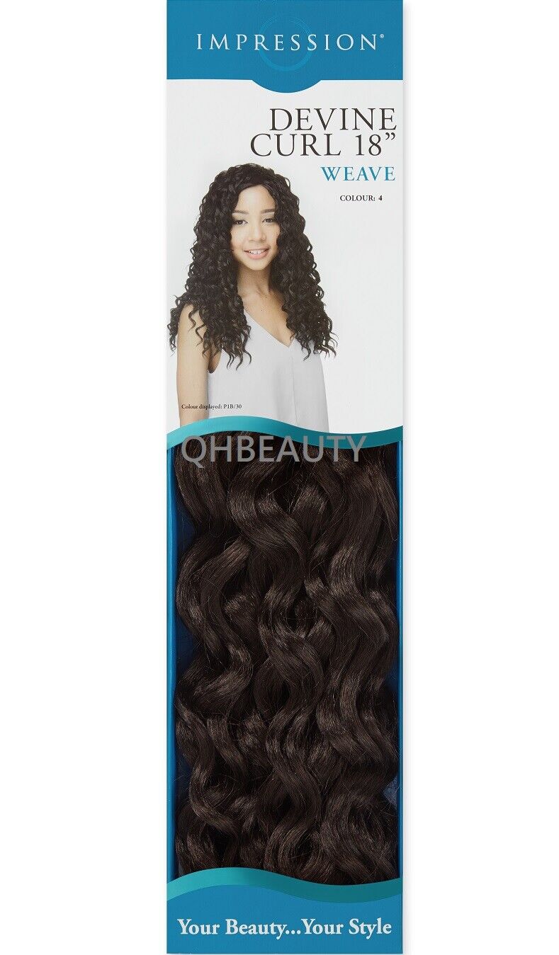 IMPRESSION SYNTHETIC CURLY LONG HAIR EXTENSION WEAVE - DEVINE CURL 18 INCH