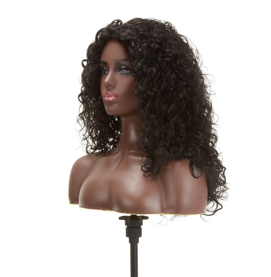 Impression Synthetic Natural Hair Line Long Curly Lace L Part Hair Wig - Emma