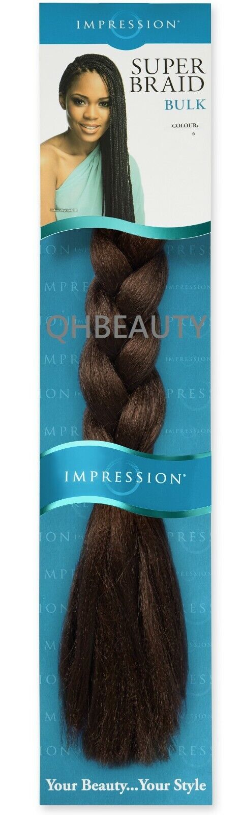Impression Synthetic Natural Long Ultra Crochet Hair Extensions Super Braid 86"