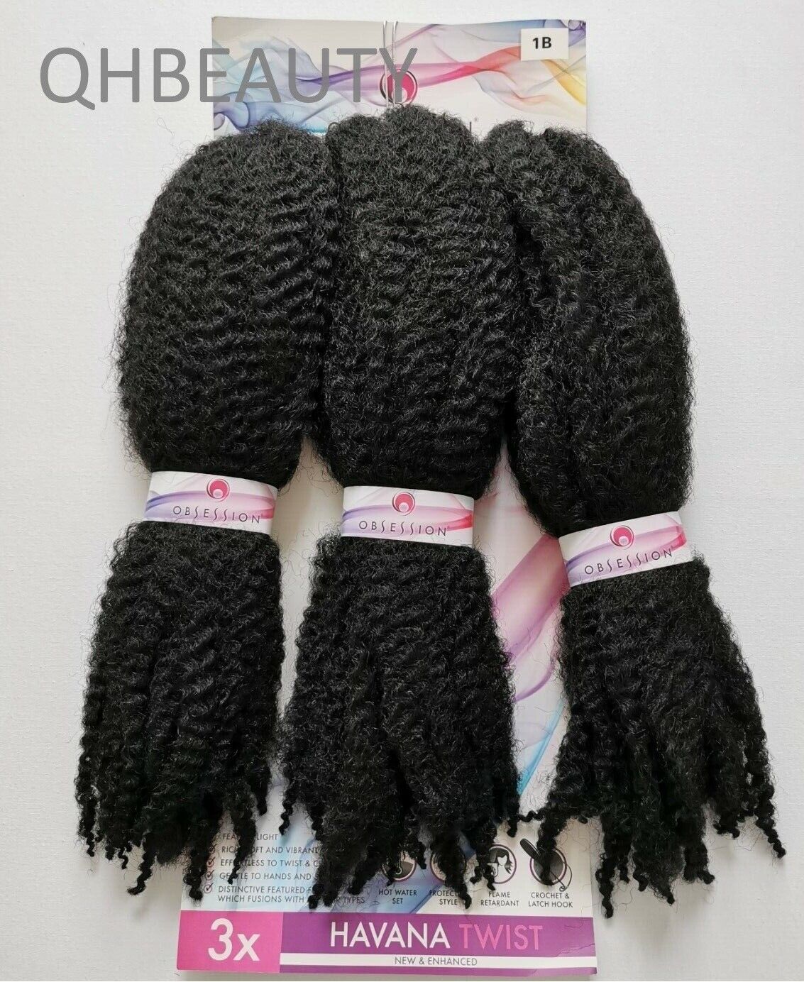 Obsession Synthetic Crochet Afro Cuban Braid Hair Extension - Havana Twist