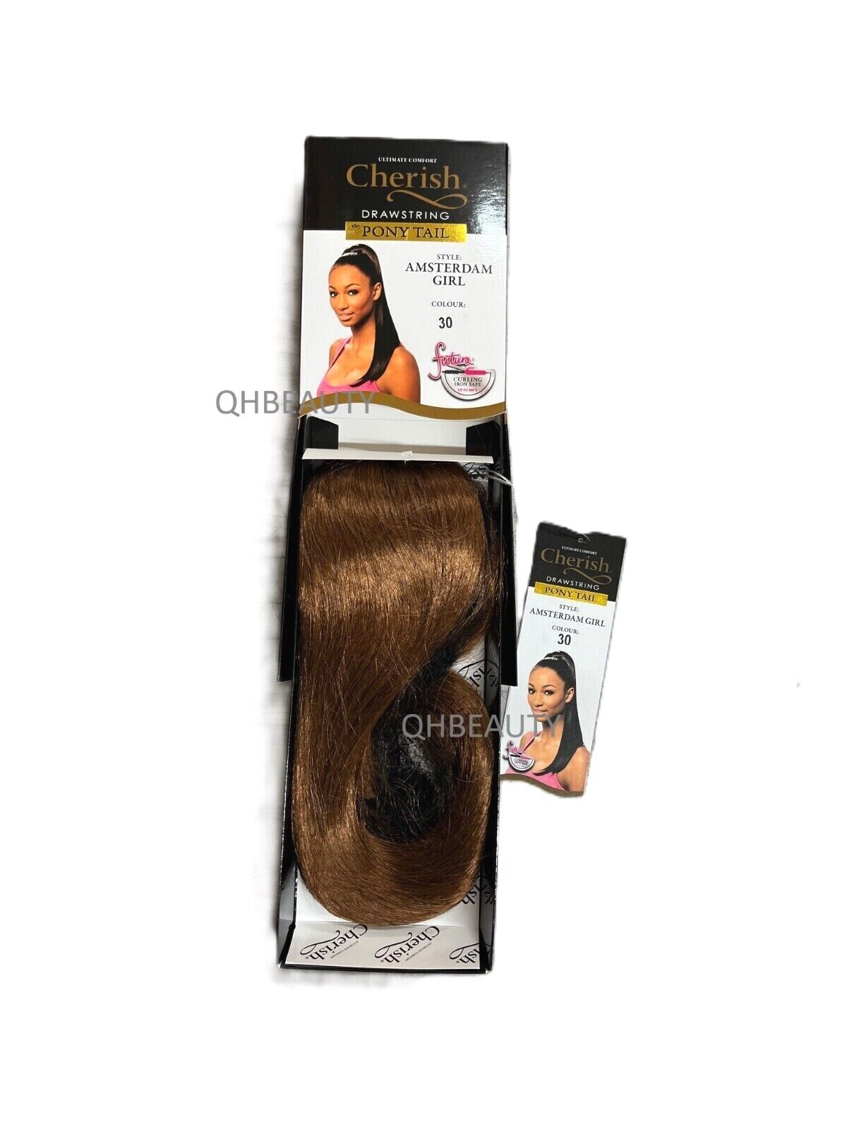 Cherish Synthetic Straight Drawstring Long Natural Ponytail - Amsterdam Girl