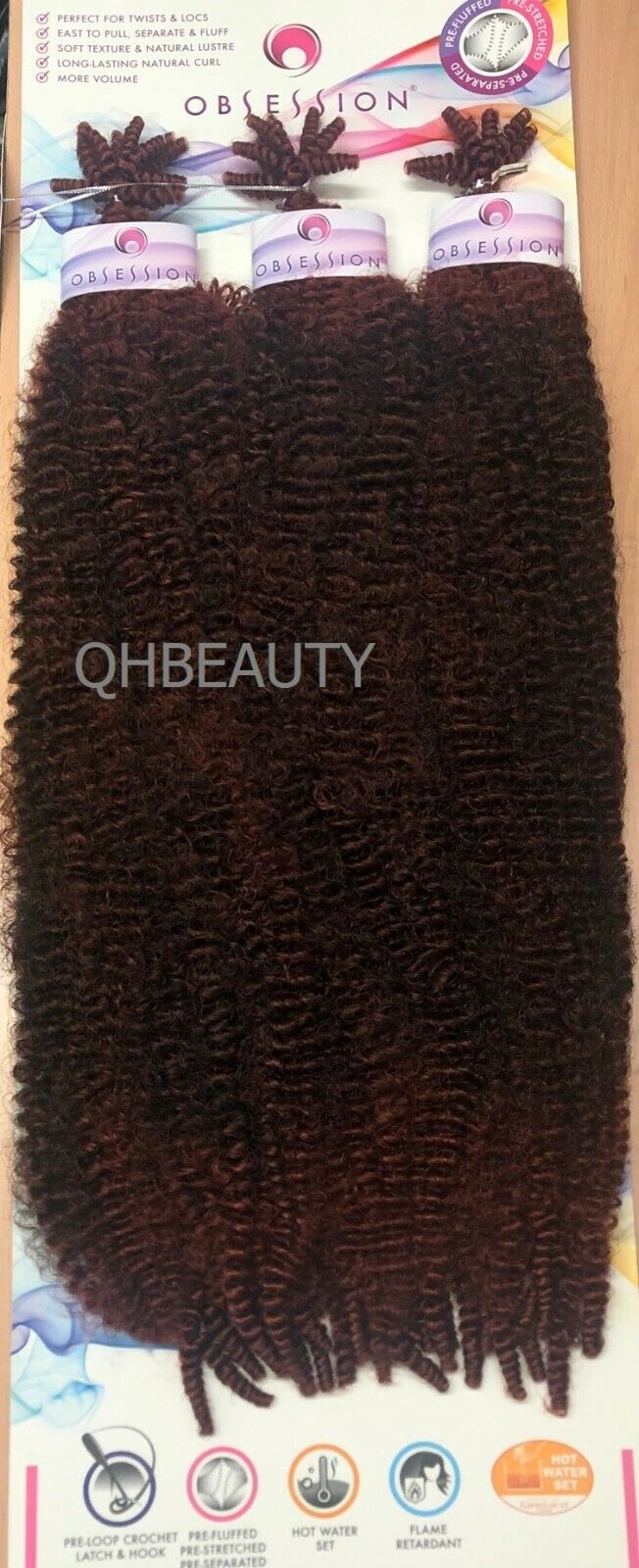 OBSESSION SYNTHETIC CROCHET BRAID 3X PRE-FLUFFED - POPPIN TWIST 28 INCHES