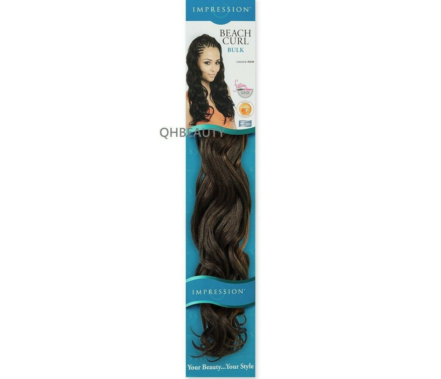 IMPRESSION SYNTHETIC HAIR EXTENSION CURLY CROCHET BRAID - BEACH CURL 22