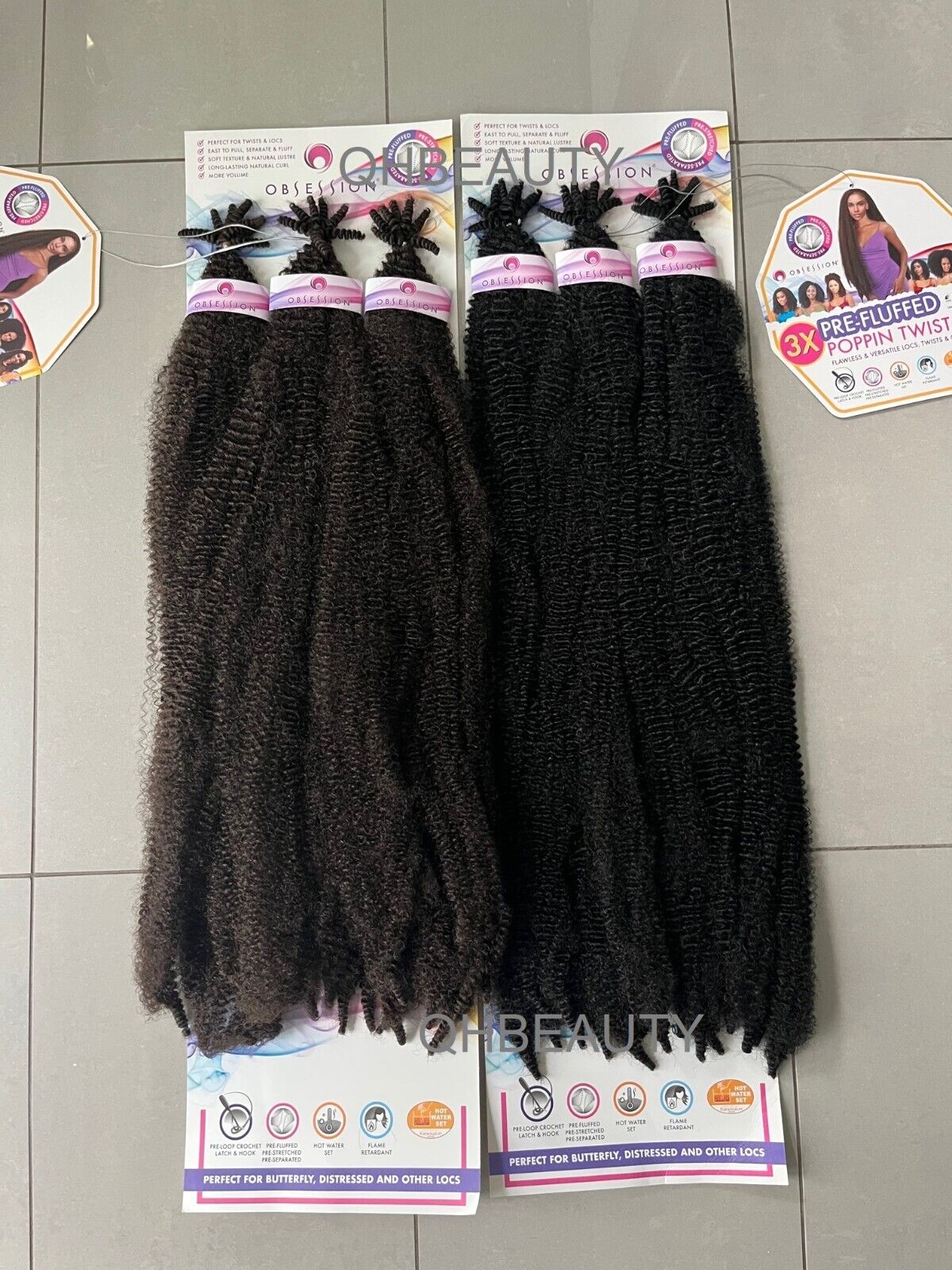 OBSESSION SYNTHETIC CROCHET BRAID 3X PRE-FLUFFED - POPPIN TWIST 28 INCHES