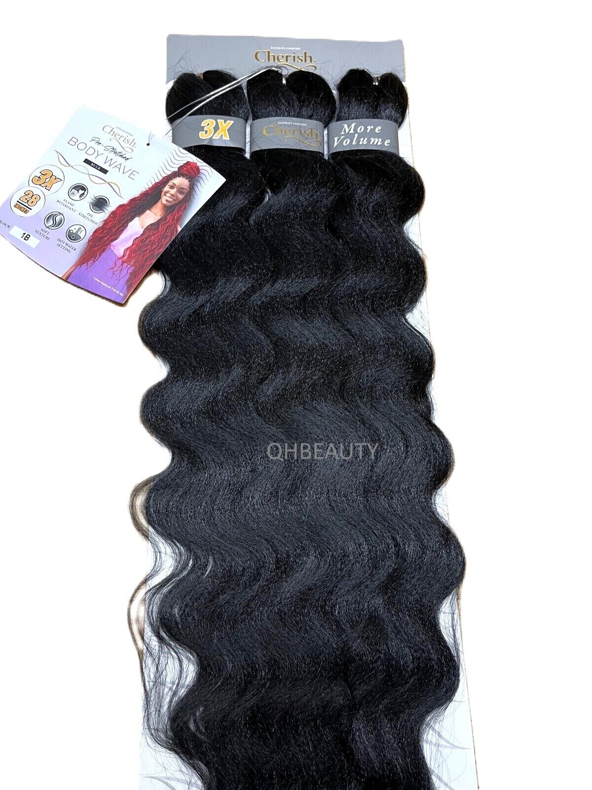 Cherish Synthetic Pre-Stretched Curly Braid Bulk Hair Extension - BODY WAVE 28''