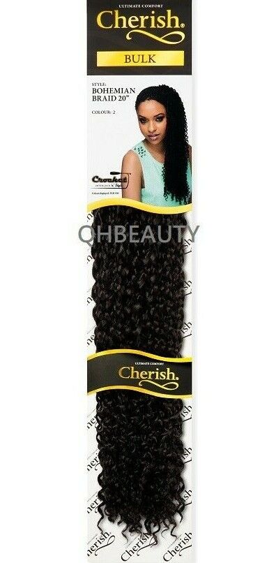 CHERISH SYNTHETIC CROCHET CURLY HAIR EXTENSION BRAID - BOHEMIAN BULK 20 INCH