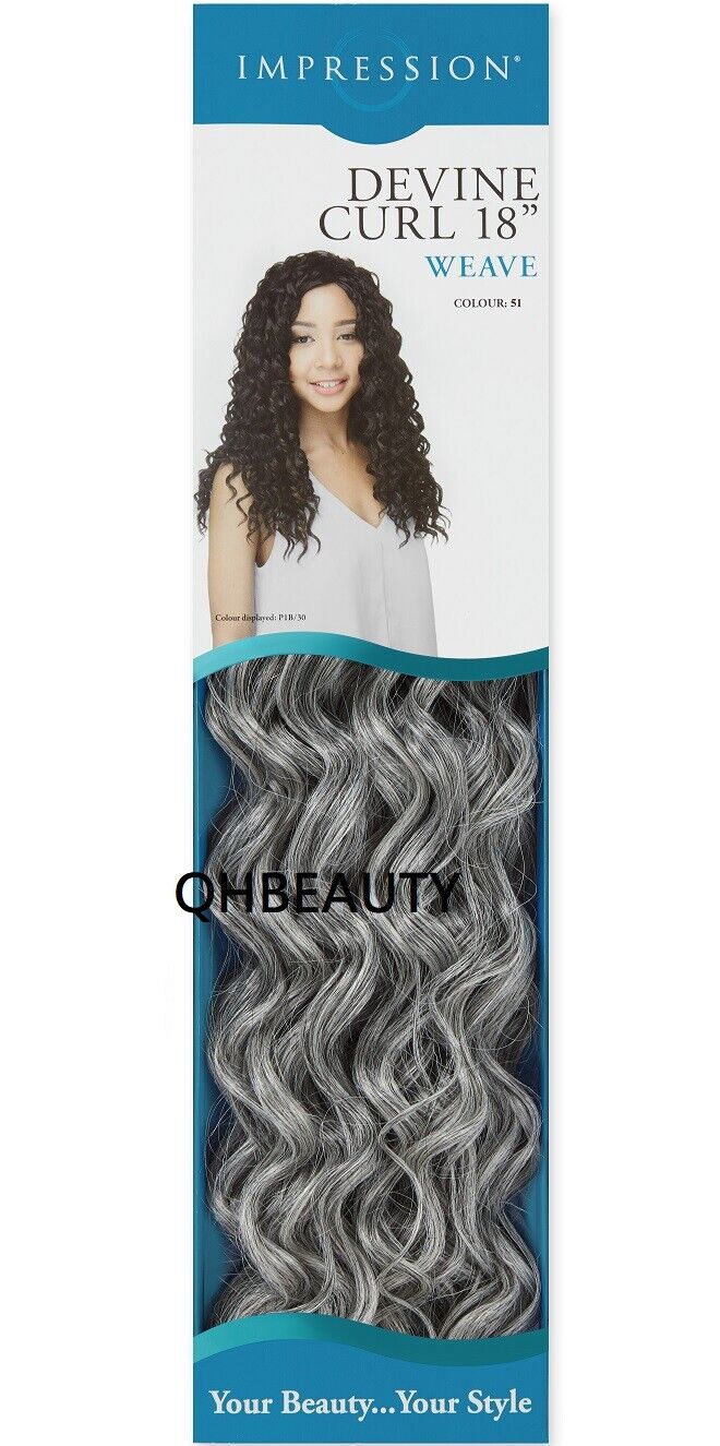 IMPRESSION SYNTHETIC CURLY LONG HAIR EXTENSION WEAVE - DEVINE CURL 18 INCH