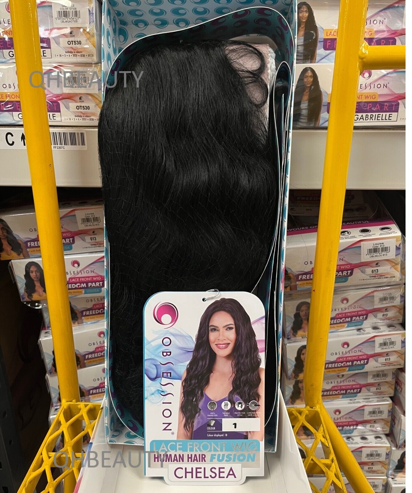 OBSESSION LACE FRONT HUMAN HAIR FUSION NATURAL BODWAVE CURLY HAIR WIG - CHELSEA