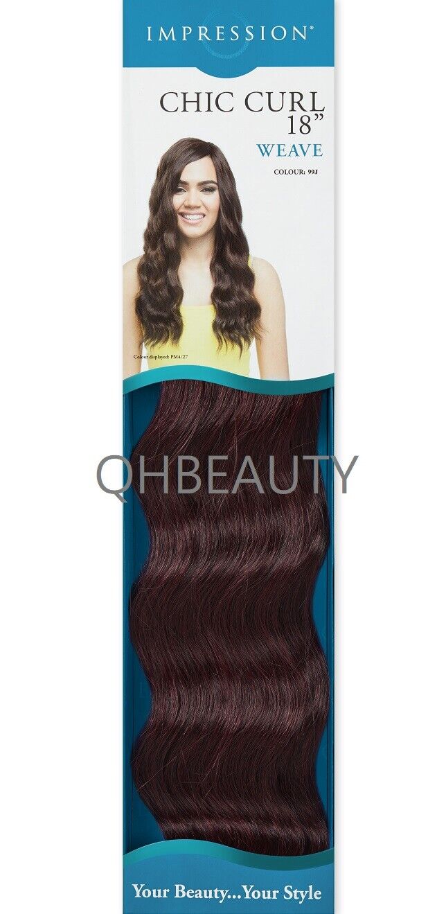 IMPRESSION SYNTHETIC BODY WAVE LONG HAIR EXTENSION WEAVE - CHIC CURL 18 INCH