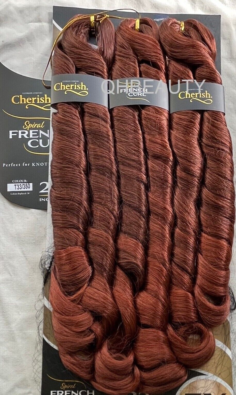 CHERISH SYNTHETIC CURLY HAIR EXTENSION BRAID - 3 x SPIRAL FRENCH CURL 28 INCHES