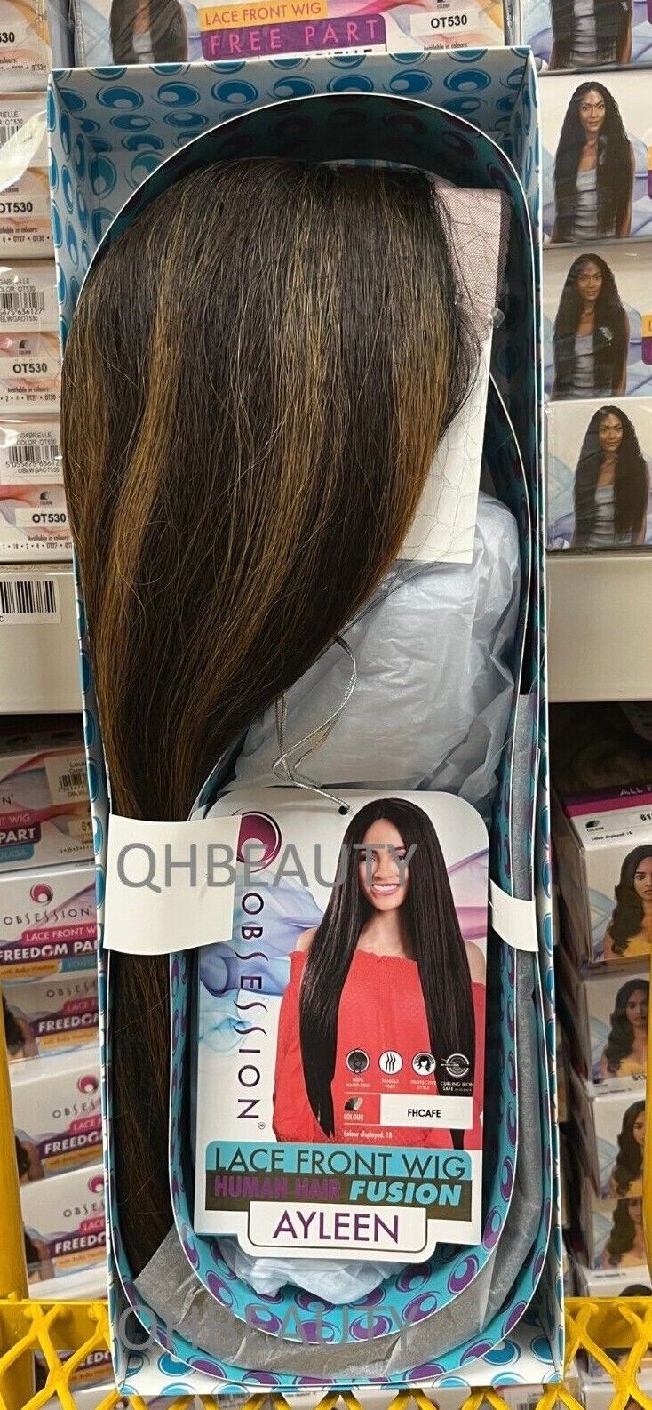 OBSESSION LACE FRONT HUMAN HAIR FUSION NATURAL TEXTURE & WAVE HAIR WIG - AYLEEN