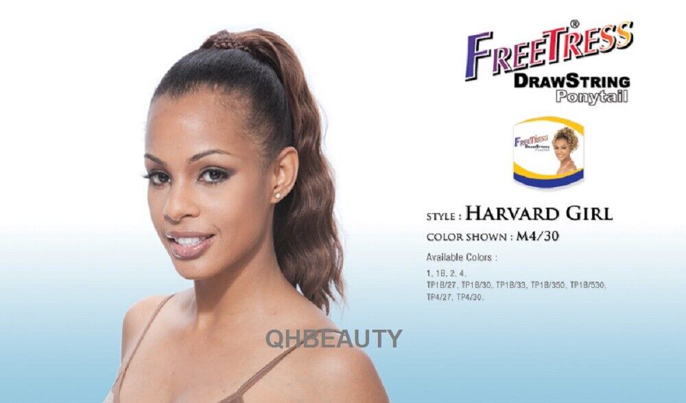 Freetress Hair Extension Ponytail Drawstring Long Curly Wavy Style HARVARD GIRL