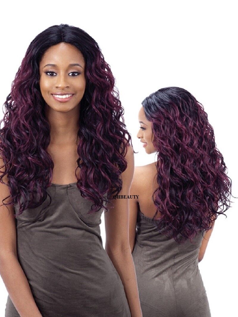 FREETRESS EQUAL SYNTHETIC INVISIBLE PART CURLY LONG SYNTHETIC HAIR WIG -- AMY