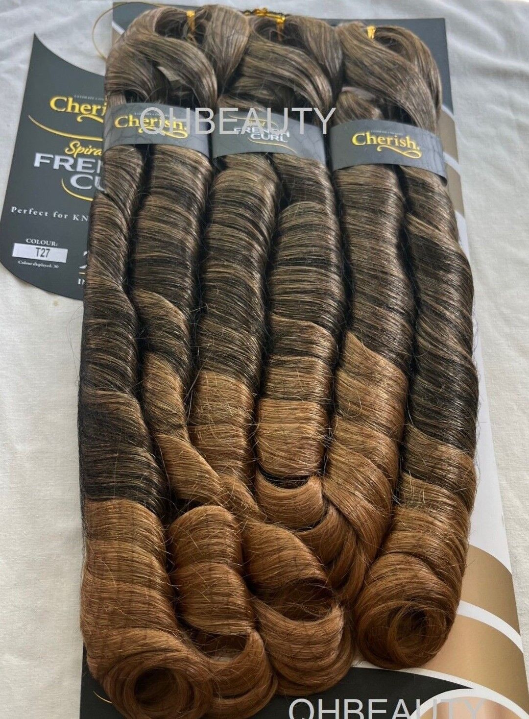 CHERISH SYNTHETIC CURLY HAIR EXTENSION BRAID - 3 x SPIRAL FRENCH CURL 28 INCHES