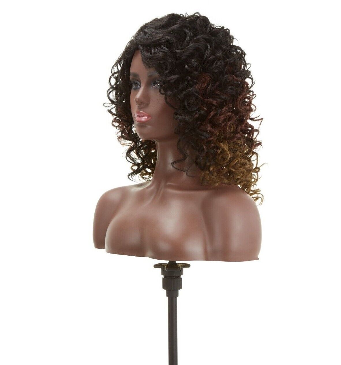 Impression Synthetic Hand Made Invisible L Part Curly Hair Lace Wig - MIA