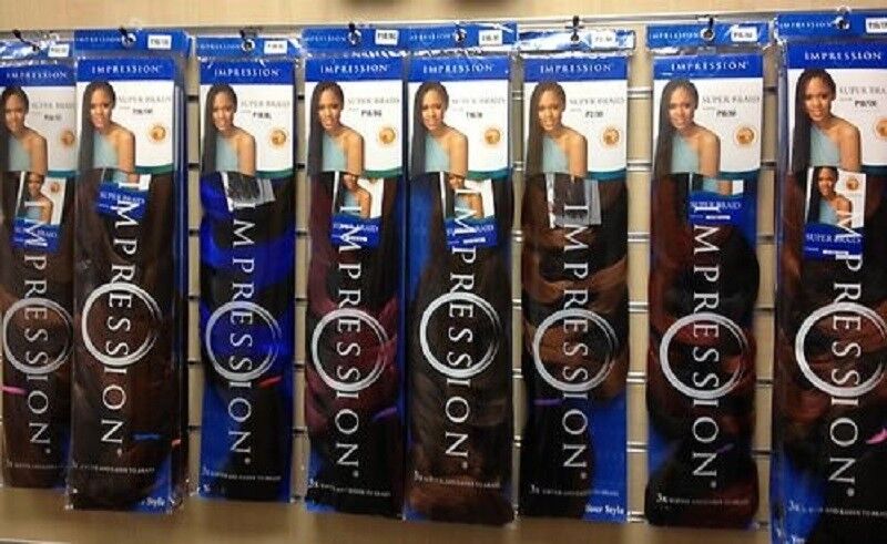 Impression Synthetic Natural Long Ultra Crochet Hair Extensions Super Braid 86"