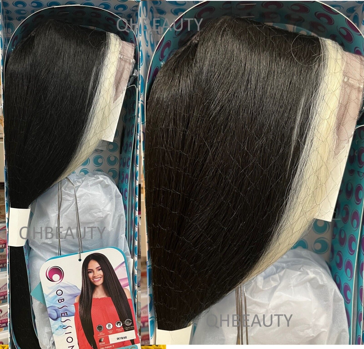 OBSESSION LACE FRONT HUMAN HAIR FUSION NATURAL TEXTURE & WAVE HAIR WIG - AYLEEN