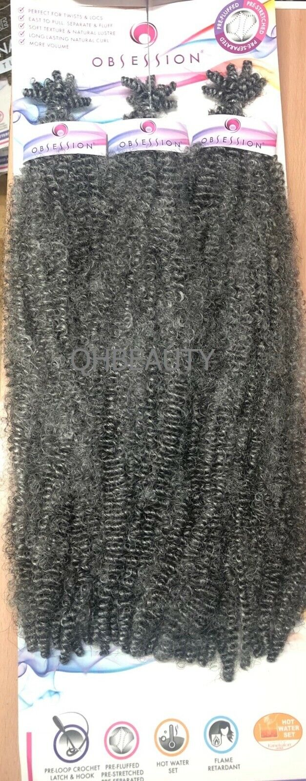 OBSESSION SYNTHETIC CROCHET BRAID 3X PRE-FLUFFED - POPPIN TWIST 28 INCHES