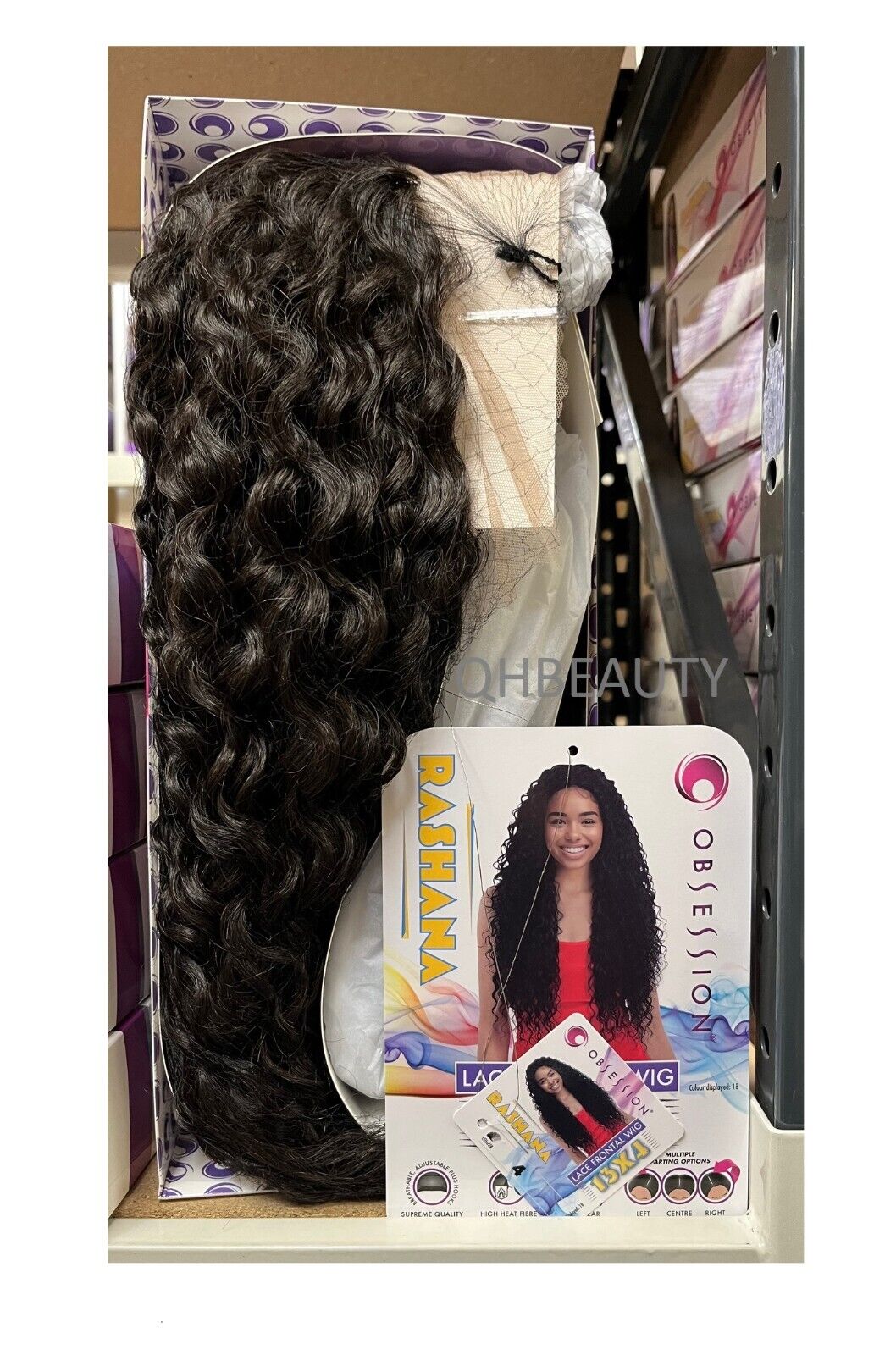Obsession Synthetic Swiss HD 13x4 Lace Frontal Free Part Curly Hair Wig RASHANA