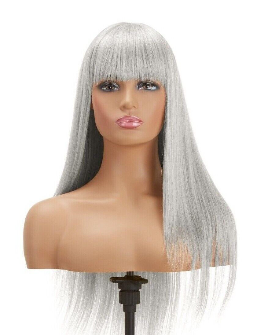 Impression Synthetic Hand Made Long Straight Bangs Hair Wig Alexandra
