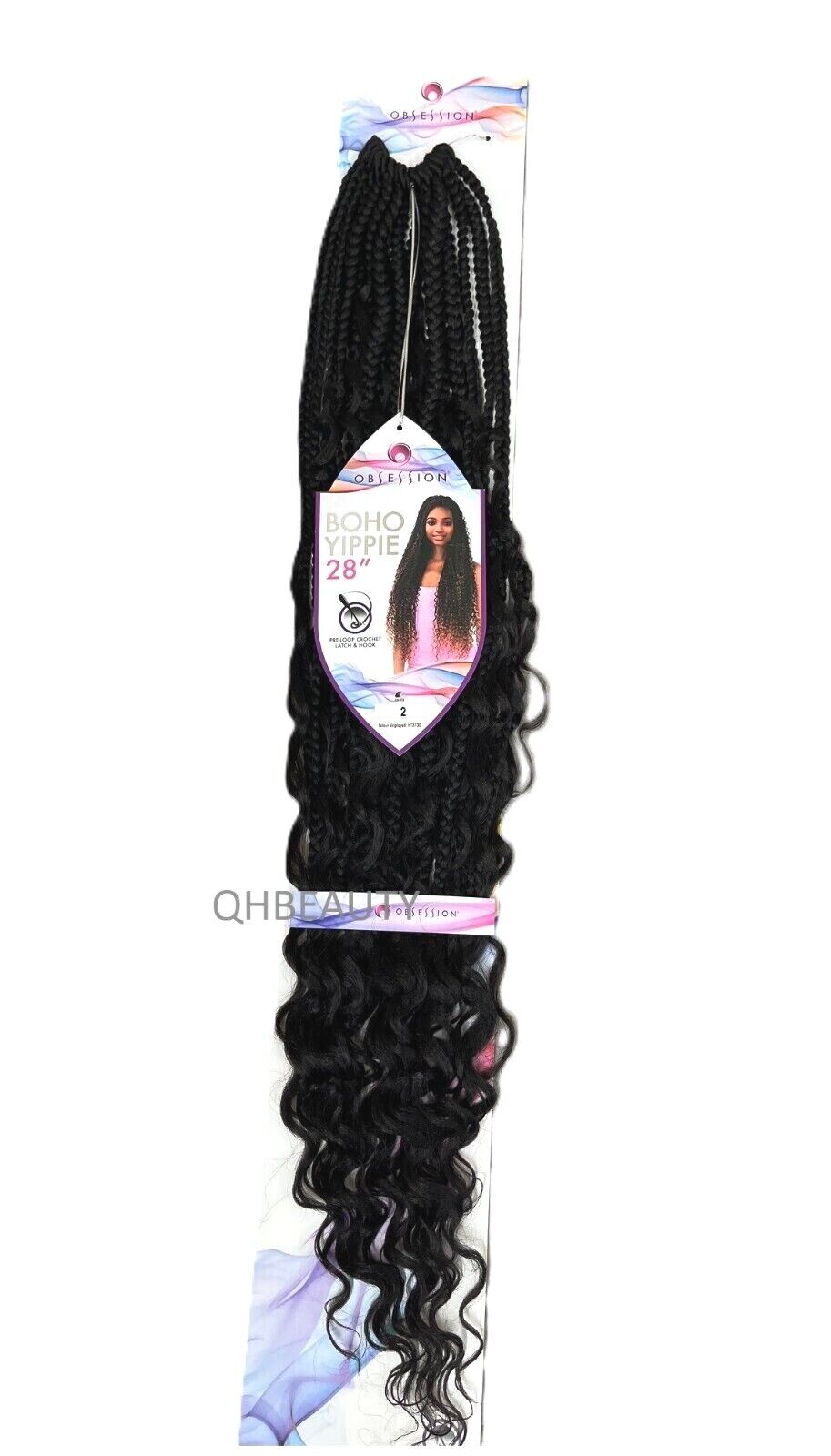 Obsession Synthetic Crochet Long Curly Braid Hair Extension - Boho Yippie 28 ''