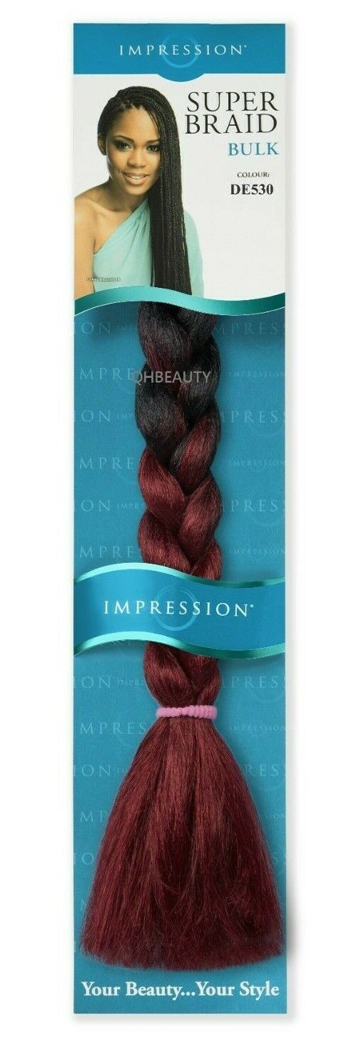 Impression Synthetic Natural Long Ultra Crochet Hair Extensions Super Braid 86"