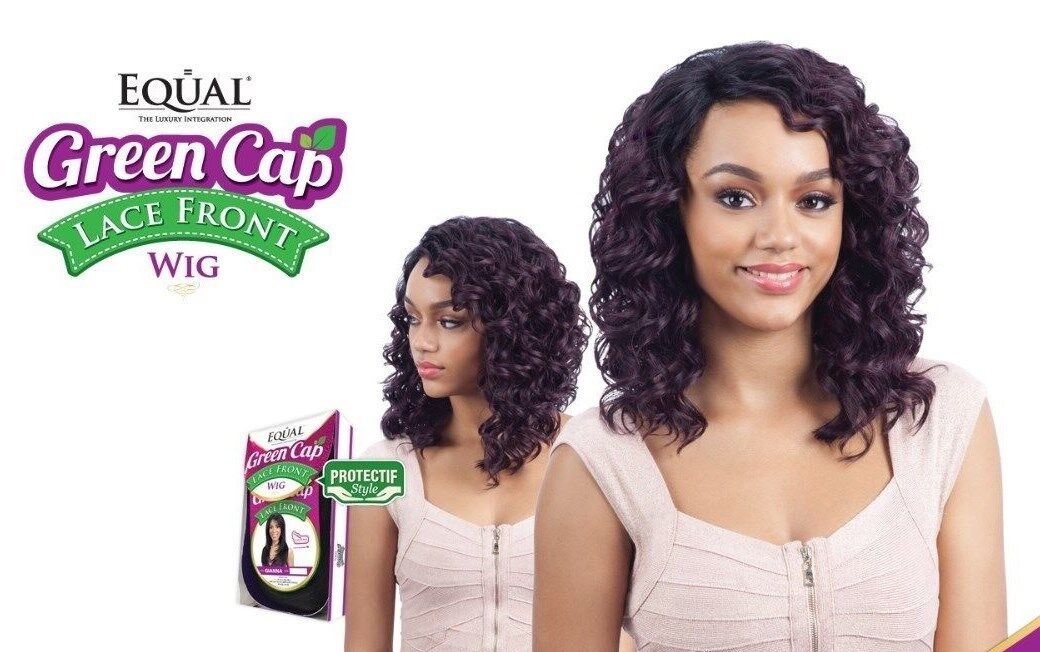 FreeTress Equal Syntheric Green Cap Lace Front Curly HAIR Wig – Glady