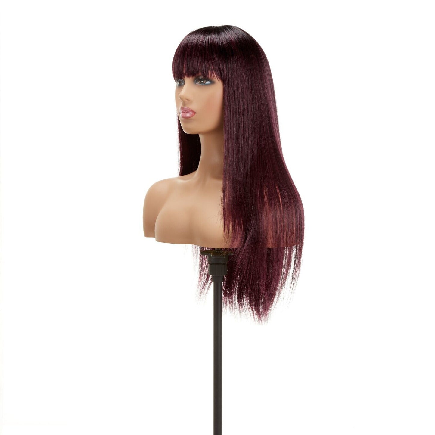 Impression Synthetic Hand Made Long Straight Bangs Hair Wig Alexandra