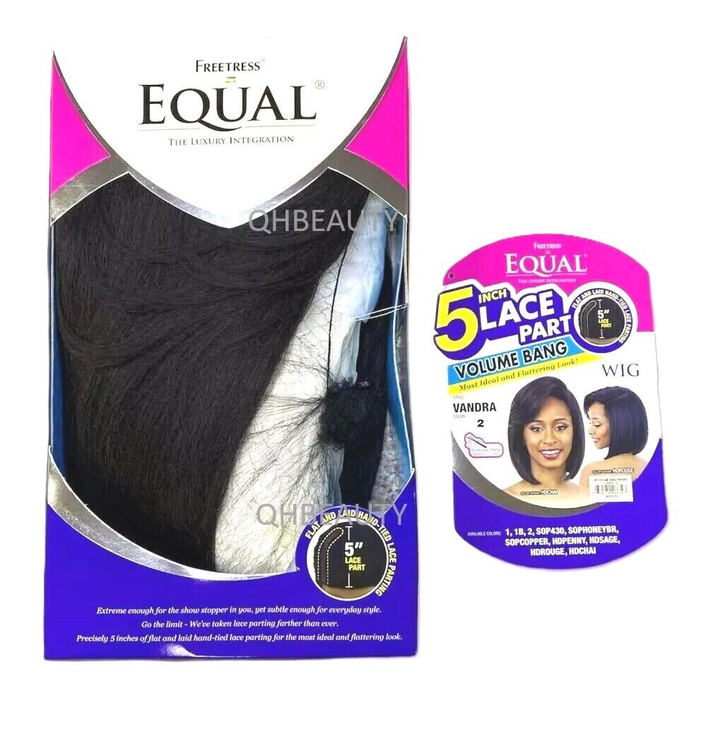 Freetress Equal Synthetic 5 Inch Part Lace front Bob Style Hair Wig - VANDRA