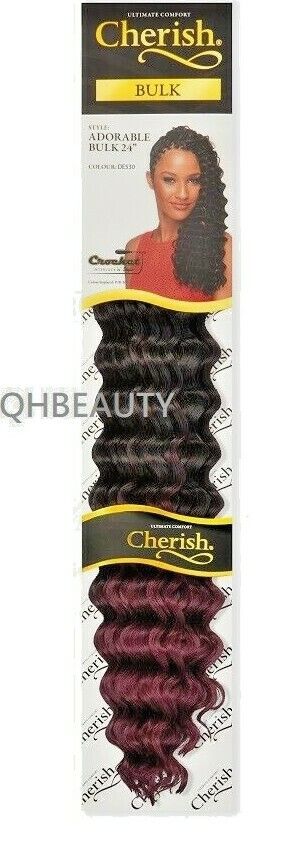 CHERISH SYNTHETIC LONG CURLY HAIR EXTENSION CROCHET BRAIDS - ADORABLE 24 inch