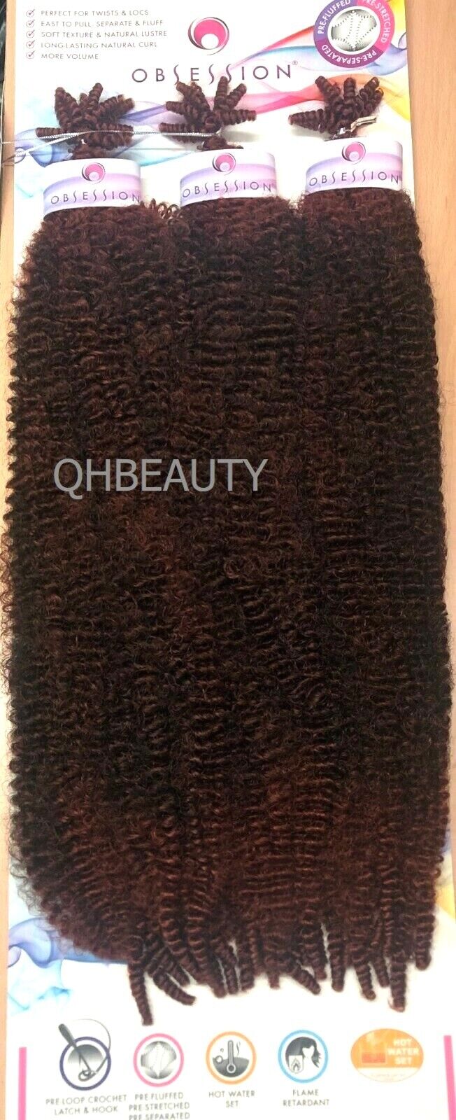 OBSESSION SYNTHETIC CROCHET SOFT BRAID 3X PRE-FLUFFED - POPPIN TWIST 16'' & 20"