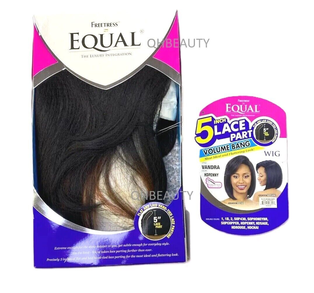 Freetress Equal Synthetic 5 Inch Part Lace front Bob Style Hair Wig - VANDRA