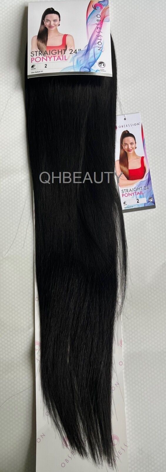 Obsession Synthetic Drawstring Long Hair Extension Ponytail - Straight 24 inch