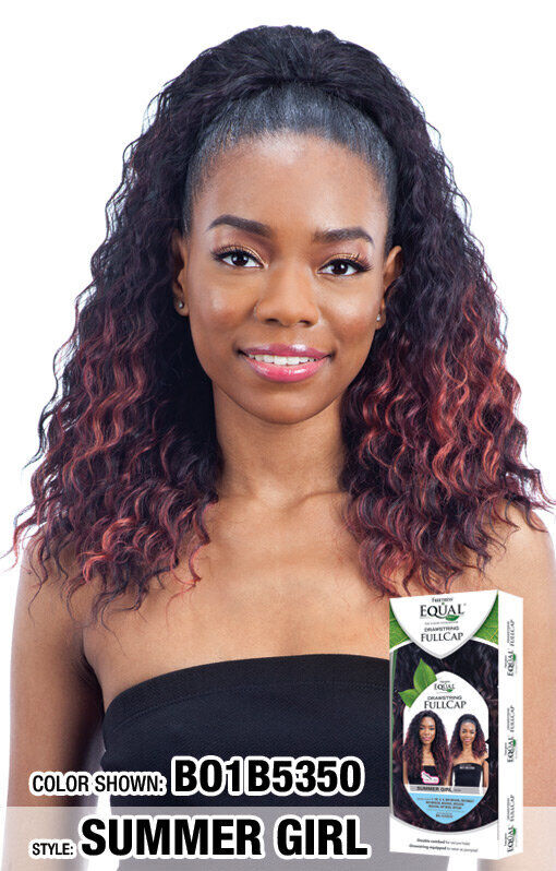 Freetress Equal Synthetic Curly Drawstring Full cap Hair Wig - SUMMER GIRL