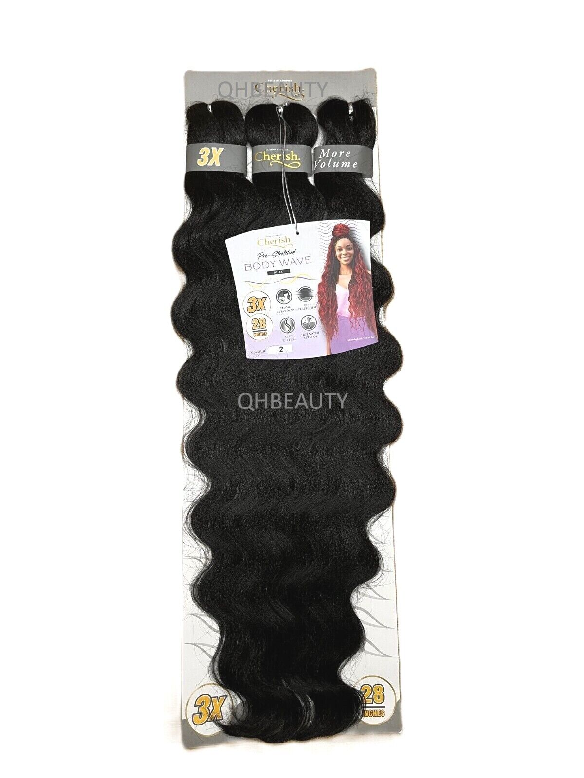 Cherish Synthetic Pre-Stretched Curly Braid Bulk Hair Extension - BODY WAVE 28''