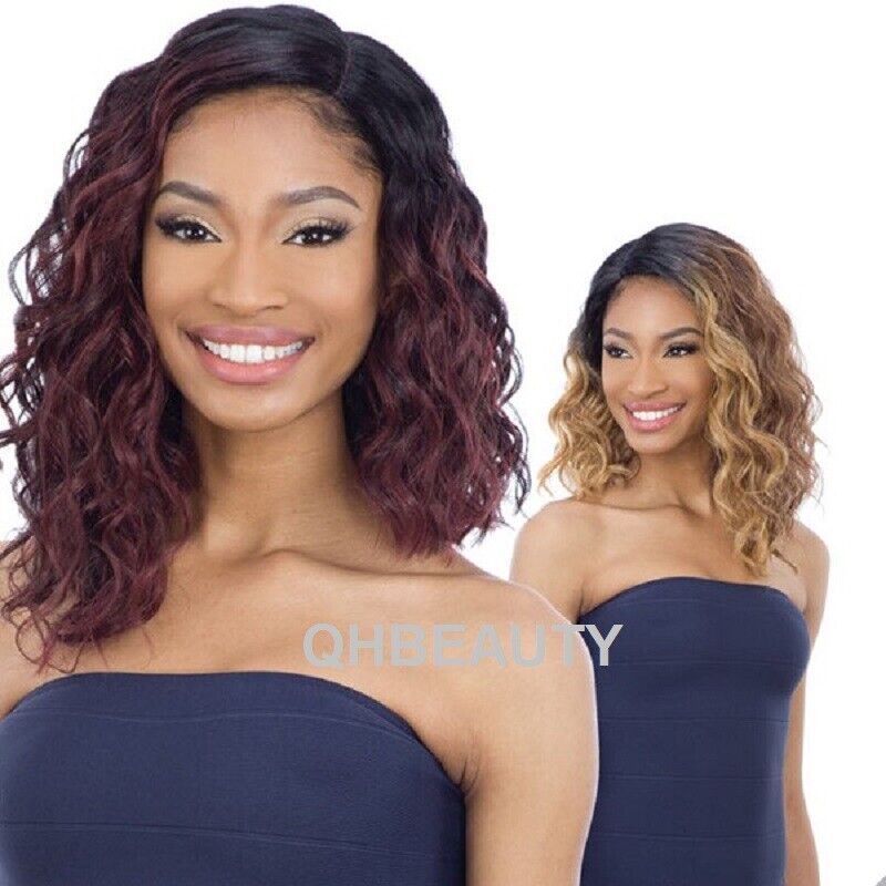 FREETRESS EQUAL SYNTHETIC HAIR 5 INCH LACE PART SHORT CURLY HAIR WIG - VAVA
