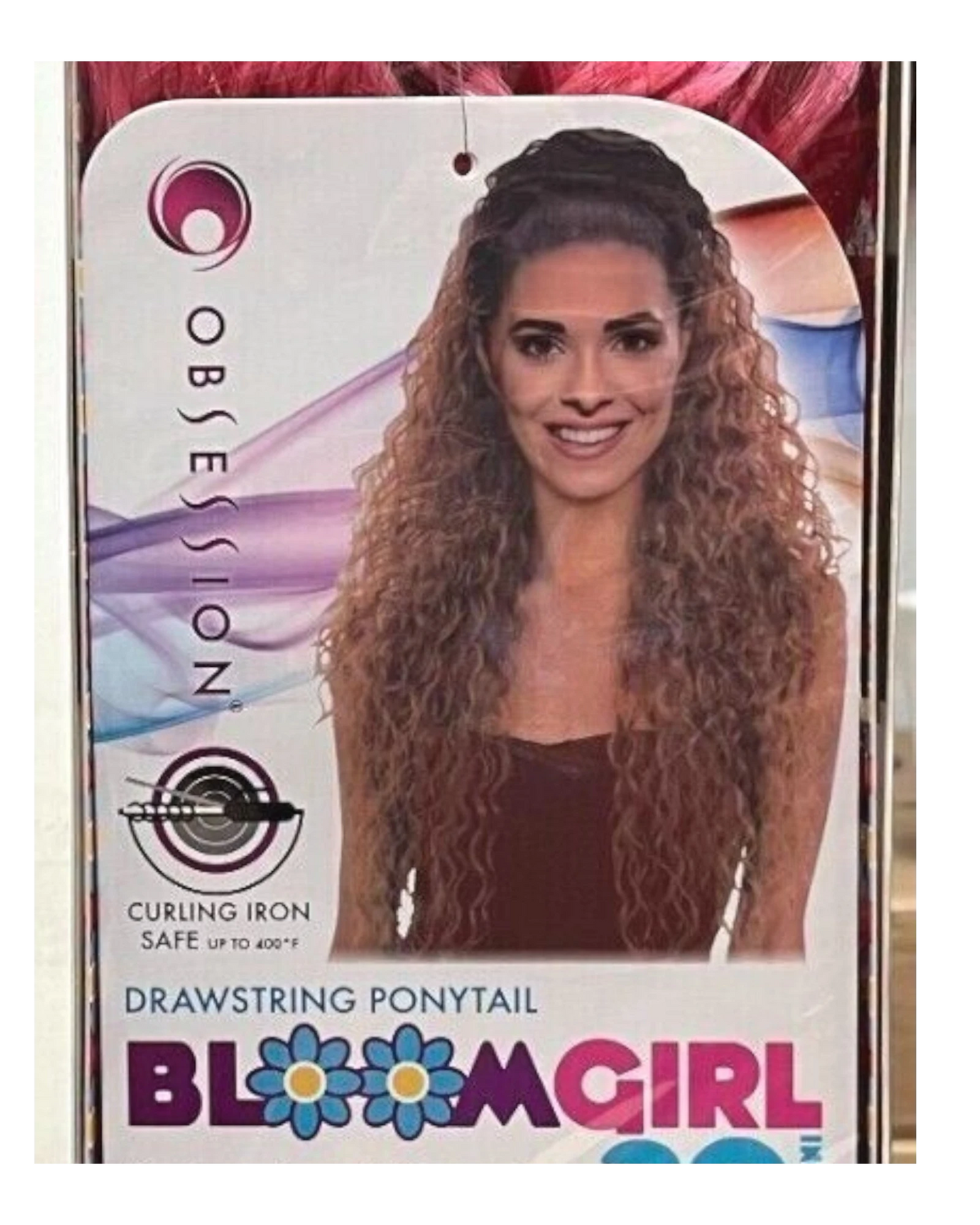 OBSESSION SYNTHETIC DRAWSTRING CURLY LONG HAIR PONYTAIL - BLOOM GIRL 30 INCH
