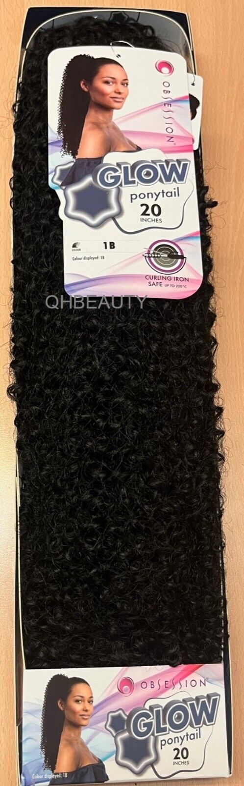 OBSESSION SYNTHETIC DRAWSTRING WATERWAVE CURLY HAIR PONYTAIL - GLOW 20 INCHES