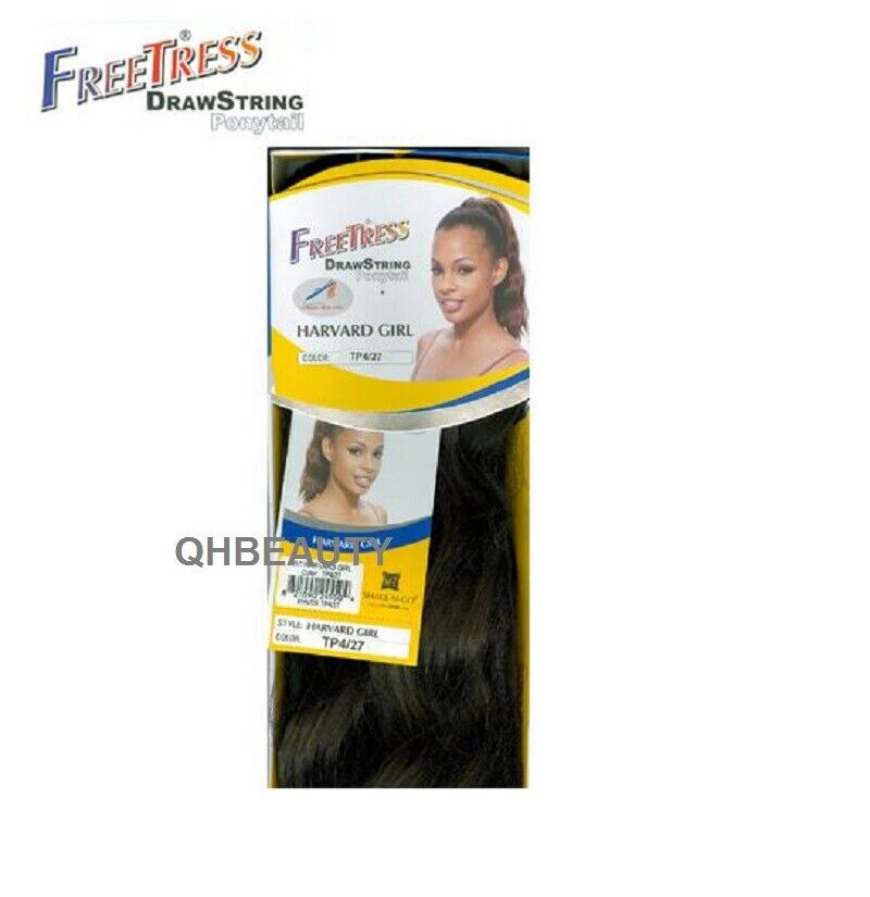 Freetress Hair Extension Ponytail Drawstring Long Curly Wavy Style HARVARD GIRL